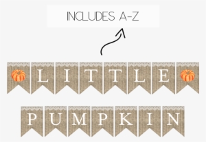 Rustic Burlap Little Pumpkin Banner - Baby Shower Transparent PNG - 819x1024 - Free Download on - Pumpkin Transparent PNG Free Download