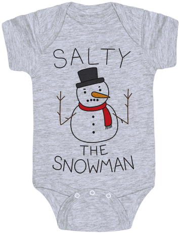 Salty The Snowman Baby Onesy - Feminist Baby Clothes Transparent PNG - 484x484 - Free Download on - Snowman Transparent PNG Free Download