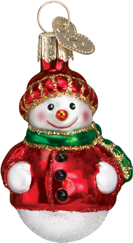 New Old World Christmas Happy Snowmen Glass Christmas - Snowman - Free Transparent PNG Clipart Images Download. - Snowman Transparent PNG Free Download