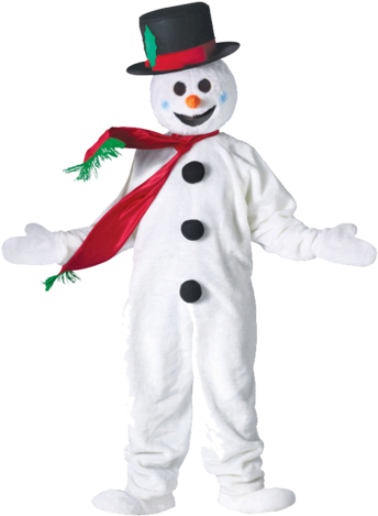 Frosty The Snowman - Mens Snowman Mascot Costume Transparent PNG - 350x480 - Free Download on - Snowman Transparent PNG Free Download