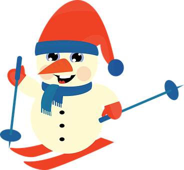 Snowman Winter Christmas Ski Downhill Snow - Skiing Clipart Png - Free Transparent PNG Clipart Images Download. - Snowman Transparent PNG Free Download
