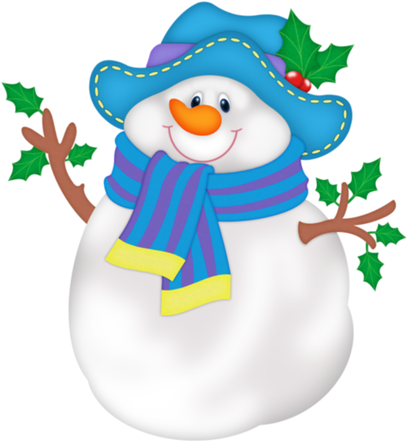 Snowman Png With Blue Hat - Christmas And Winter Clip Art - Free Transparent PNG Clipart Images Download. - Snowman Transparent PNG Free Download