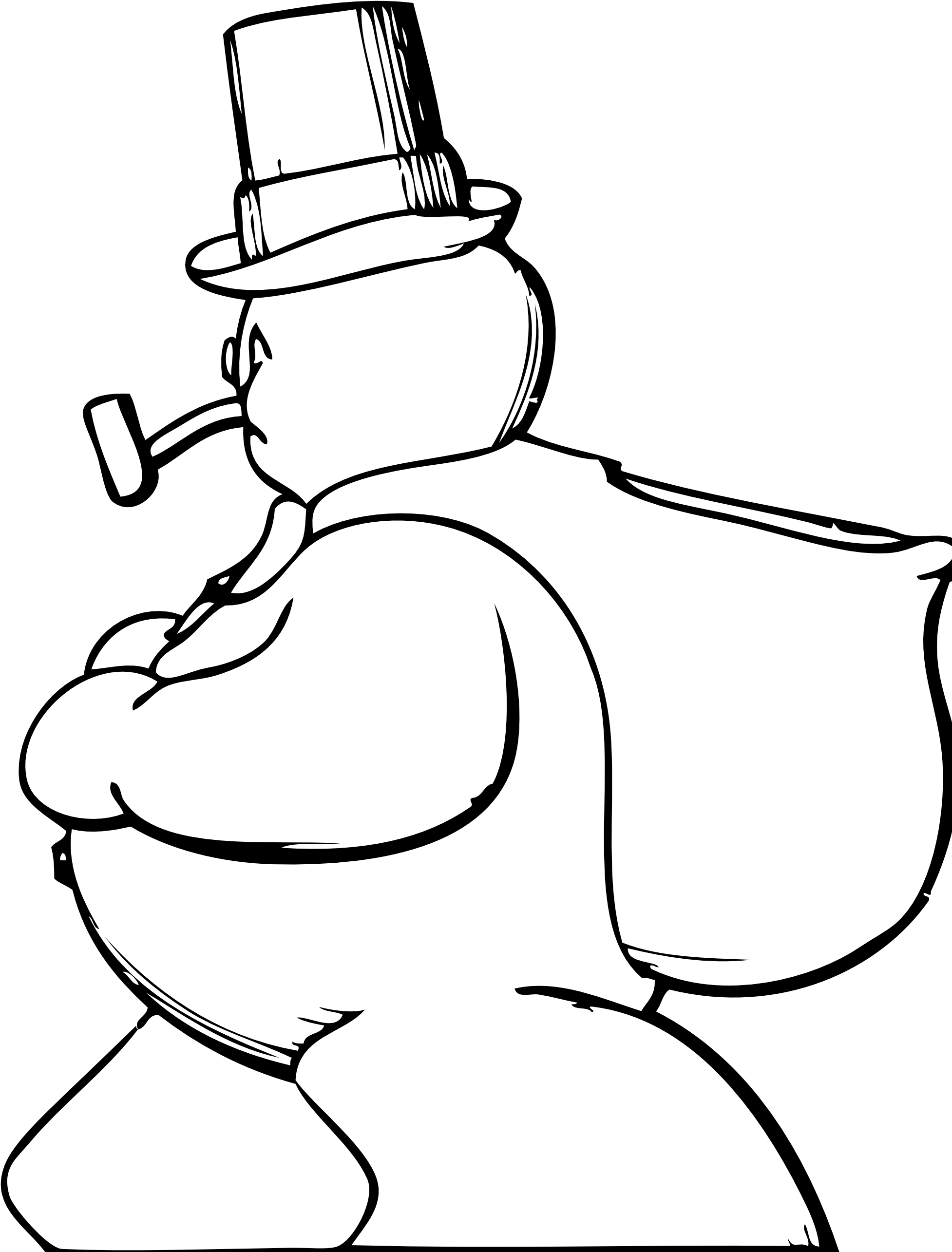 » Clip Art » Snowman Side View Black White Line Art - Snowman Clip Art - Free Transparent PNG Clipart Images Download. - Snowman Transparent PNG Free Download