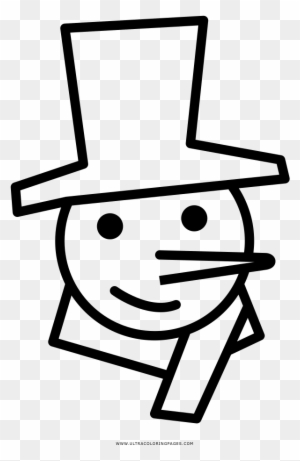 Snowman Coloring Page - Drawing - Free Transparent PNG Clipart Images Download. - Snowman Transparent PNG Free Download