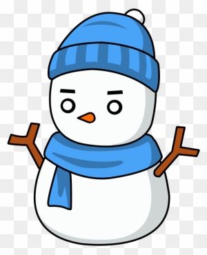 Snowman With Blue Hat - Free Transparent PNG Clipart Images Download. - Snowman Transparent PNG Free Download