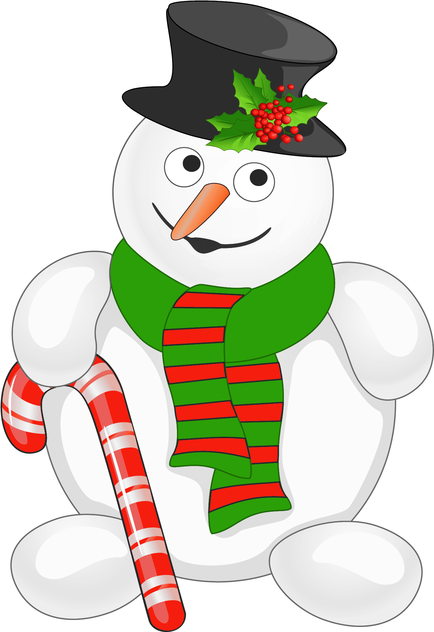 Free Candy Cane Clipart Public Domain Christmas Clip - Snowman With Candy Cane - Free Transparent PNG Clipart Images Download. - Snowman Transparent PNG Free Download