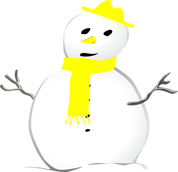 Yellowsnowman Clip Art At Clker - Snowman Clip Art - Free Transparent PNG Clipart Images Download. - Snowman Transparent PNG Free Download