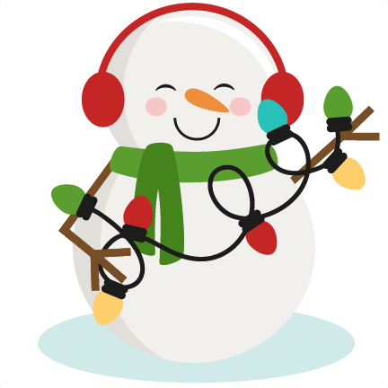Snowman With Christmas Lights Svg Cutting Files For - Holiday Lights Clip Art - Free Transparent PNG Clipart Images Download. - Snowman Transparent PNG Free Download