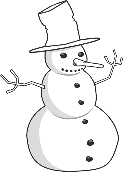 Snowman Clipart Silhouette - Christmas Black And White Snow Man Png - Free Transparent PNG Clipart Images Download. - Snowman Transparent PNG Free Download