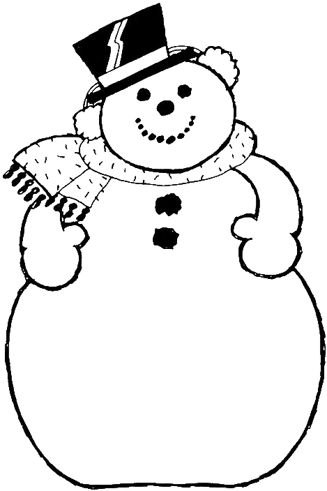 The Big Of Frosty Snowman Coloring For Kids - Snowman Black And White Clip Art - Free Transparent PNG Clipart Images Download. - Snowman Transparent PNG Free Download