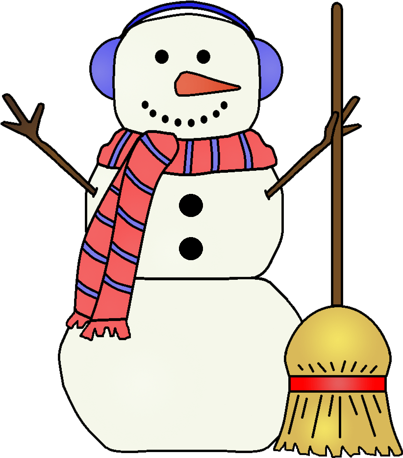 Fancy Snowman Clipart - Snowman With Broom Clipart - Free Transparent PNG Clipart Images Download. - Snowman Transparent PNG Free Download