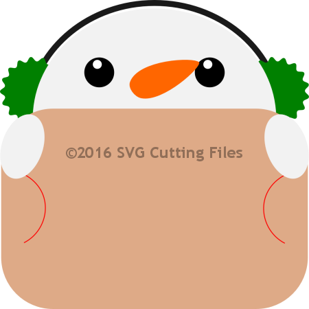 Snowman Ear Muff Giftcard Peeker - Free Svg Christmas Gift Card Holder - Free Transparent PNG Clipart Images Download. - Snowman Transparent PNG Free Download