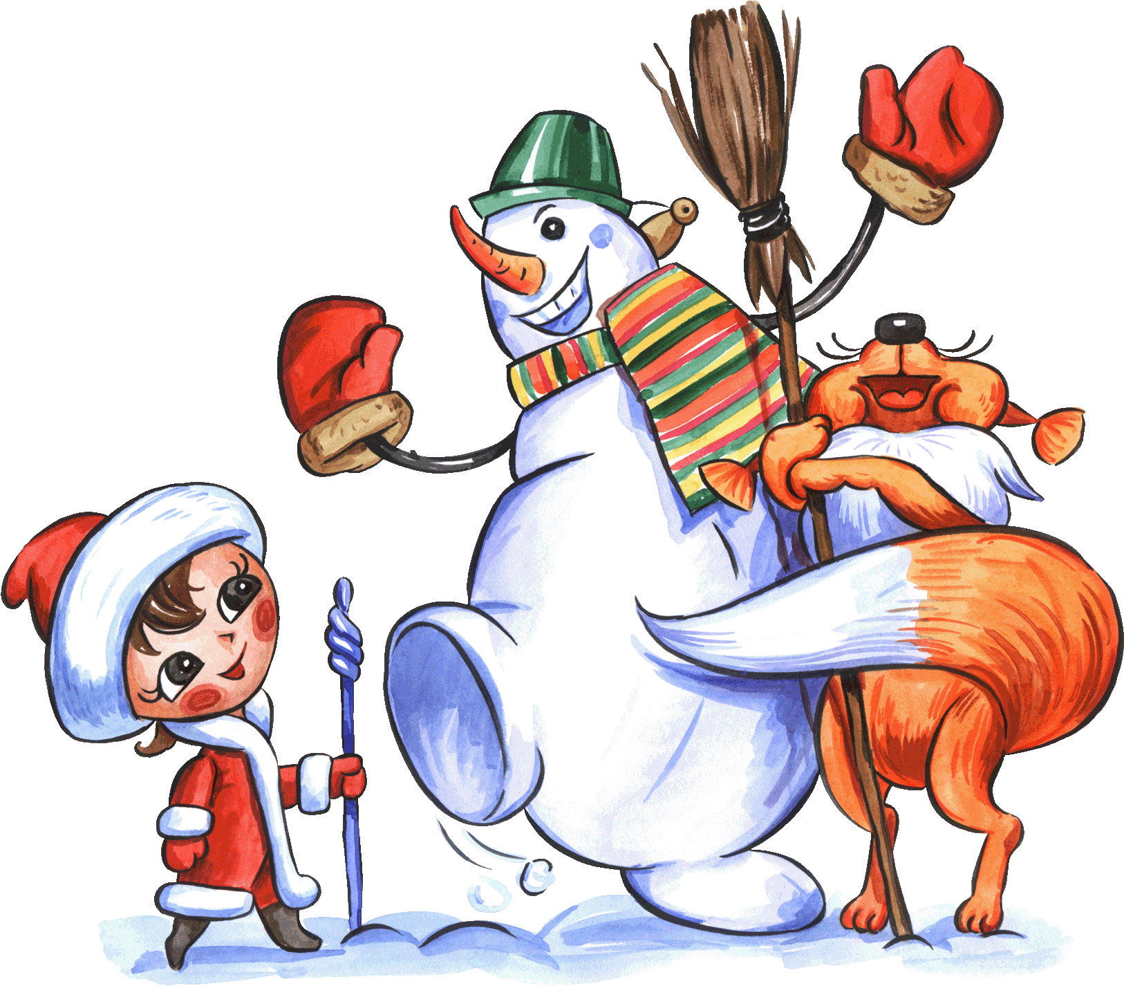 Xmas Pics, Clip Art, Album, Belles Images, Page, Snowman, - Мультяшные Картинки На Новый Год - Free Transparent PNG Clipart Images Download. - Snowman Transparent PNG Free Download