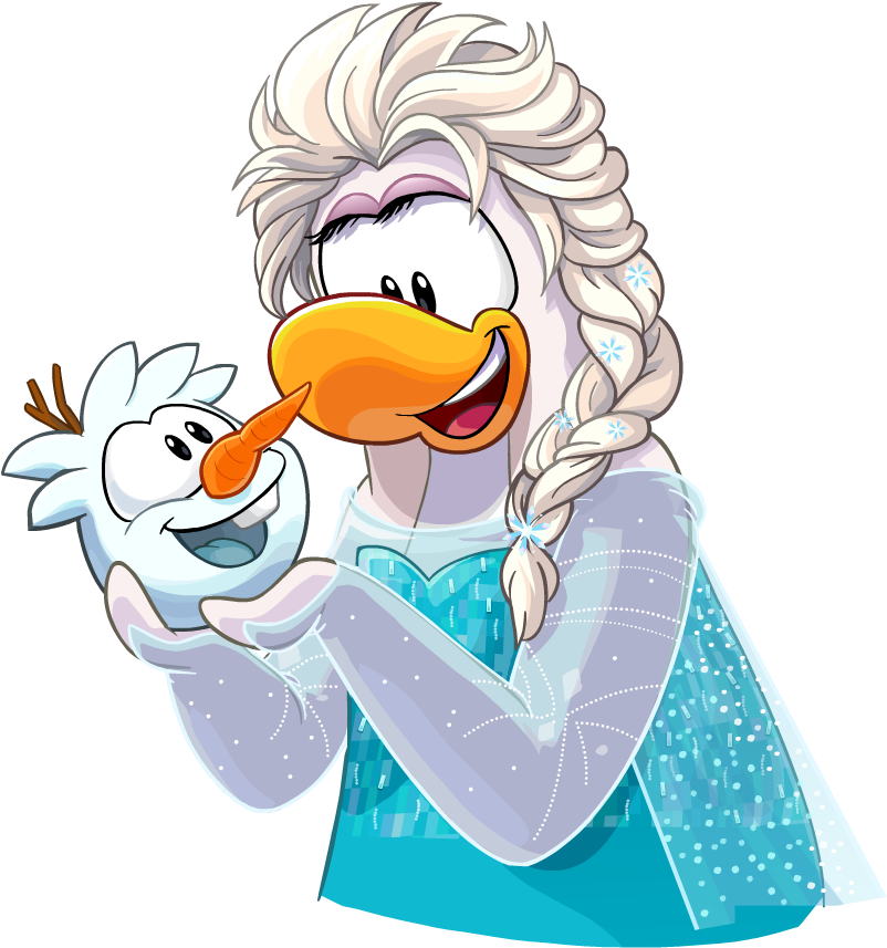 Frozen Party 2014 Elsa And Snowman Puffle - Club Penguin Frozen Elsa - Free Transparent PNG Clipart Images Download. - Snowman Transparent PNG Free Download