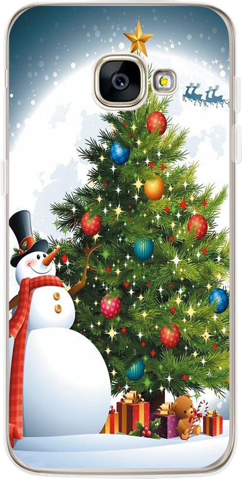 Fashion Landscape Seawater Print Design Phone Cases - Wall Tapestry Christmas Tree Moon Snowman Wall Tapestry - Free Transparent PNG Clipart Images Download. - Snowman Transparent PNG Free Download