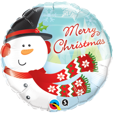 Merry Christmas Snowman 18" Foil Balloon - Merry Christmas Foil Balloons Transparent PNG - 480x480 - Free Download on - Snowman Transparent PNG Free Download