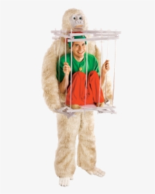 Man In A Gorilla Cage Costume, HD Png Download - Snowman Transparent PNG Free Download