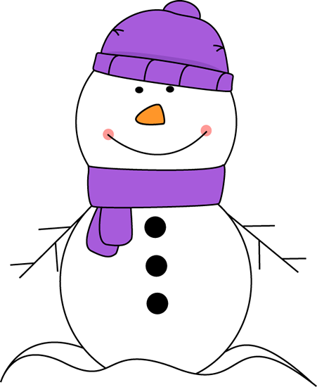 Snowman Wearing Purple Scarf And Hat - Snowman With Purple Scarf - Free Transparent PNG Clipart Images Download. - Snowman Transparent PNG Free Download