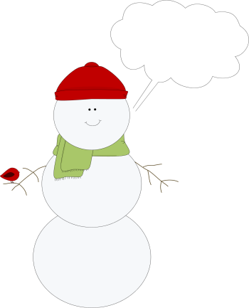 Christmas Snowman Callout Clip Art - Illustration - Free Transparent PNG Clipart Images Download. - Snowman Transparent PNG Free Download