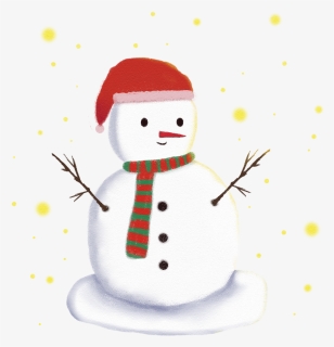 Cartoon Hand Drawn Wind Fresh Winter Png And Psd - Snowman, Transparent - Snowman Transparent PNG Free Download