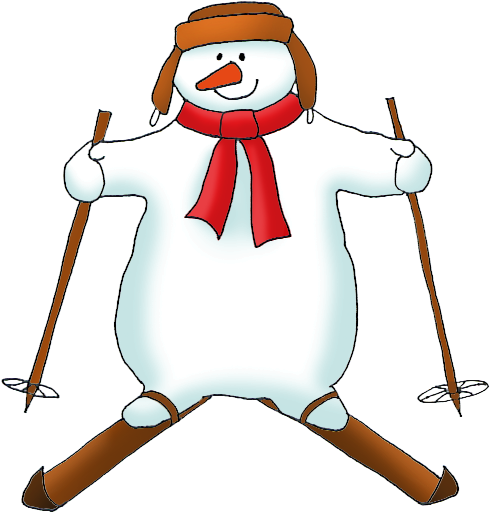 Snowman On Skis Clipart - Snowman Clipart On Skis Transparent PNG - 521x619 - Free Download on - Snowman Transparent PNG Free Download