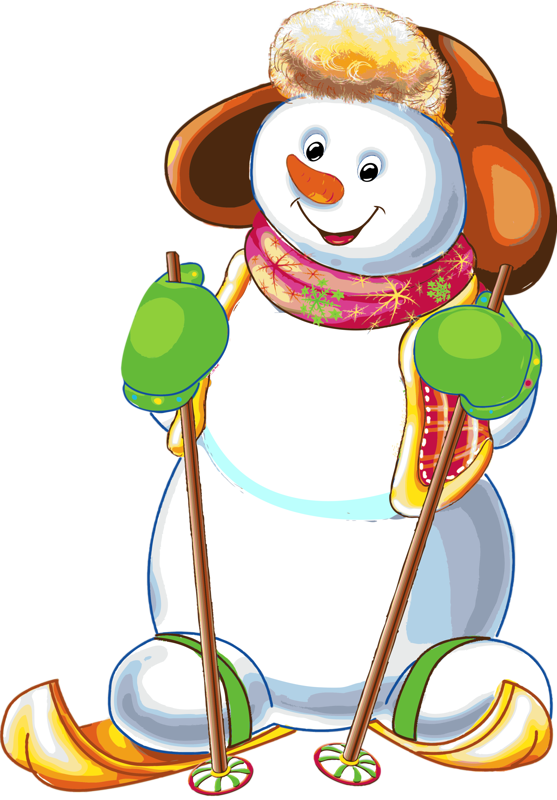 Funny Snowman Skiing On White Background [преобразованный] - Snowman - Free Transparent PNG Clipart Images Download. - Snowman Transparent PNG Free Download