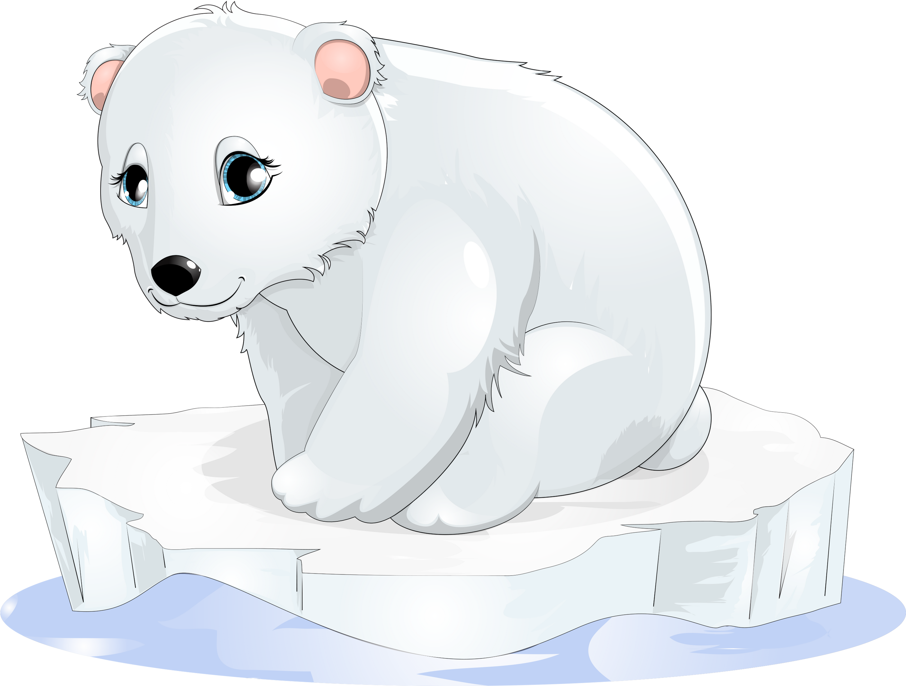 Cute Cartoon Snowman Black And White Download - Polar Bear Images Clip Art - Free Transparent PNG Clipart Images Download. - Snowman Transparent PNG Free Download
