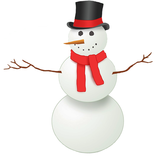 Snowman With Top Hat And Red Scarf - Snowman With Red Scarf Clipart - Free Transparent PNG Clipart Images Download. - Snowman Transparent PNG Free Download