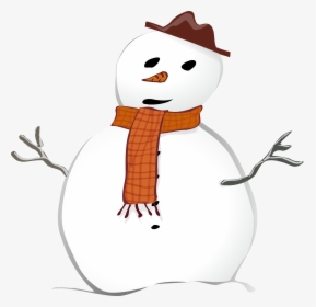 Interesting Snowman Clipart Scarf With Snowman Background - Snowman With White Background, HD Png Download - Snowman Transparent PNG Free Download