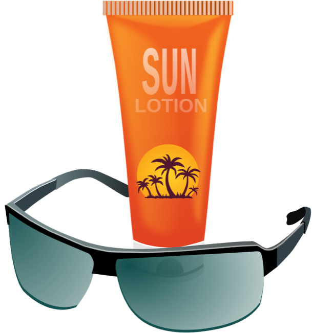 Summer Clipart Sun, Hot Weather, Beach And Bbq Graphics - Sun Cream And Sun Glasses - Free Transparent PNG Clipart Images Download. - Summer Transparent PNG Free Download