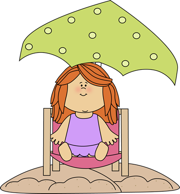 Red Headed Girl In A Beach Chair Clip Art - Third Grade Summer Packet - Free Transparent PNG Clipart Images Download. - Summer Transparent PNG Free Download