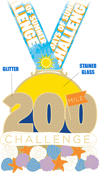 100 Days Of Summer 200 Mile Challenge - 100 Days Of Summer 200 Mile Challenge - Free Transparent PNG Clipart Images Download. - Summer Transparent PNG Free Download