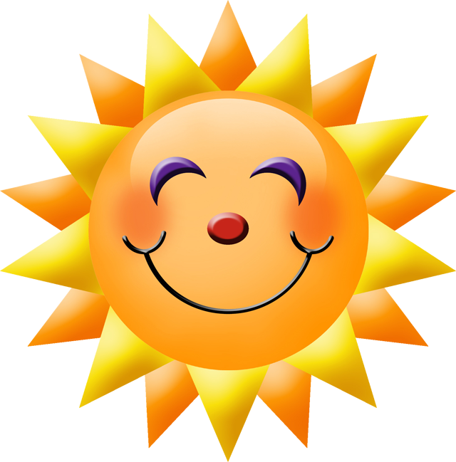 Clip Art Smiling Sun Clipart - Summer Clip Art Free - Free Transparent PNG Clipart Images Download. - Summer Transparent PNG Free Download