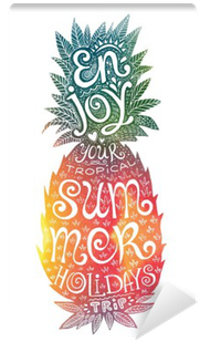 Bright Colors Hand Drawn Watercolor Pineapple Silhouette - Watercolor Painting Transparent PNG - 400x400 - Free Download on - Summer Transparent PNG Free Download