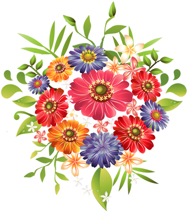 Victorian Summer Flowers Clip Art - Bouquet Of Flowers Clip Art Png Transparent PNG - 385x433 - Free Download on - Summer Transparent PNG Free Download