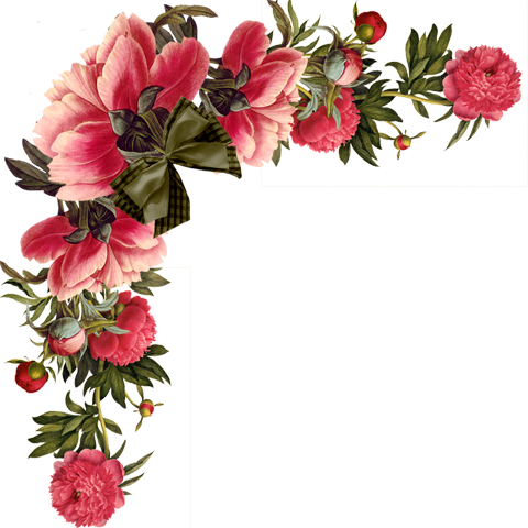 Cantos De Flores Do Vintage Em Png - Earrings "small Summer Flowers" Cabochons Red - Free Transparent PNG Clipart Images Download. - Summer Transparent PNG Free Download