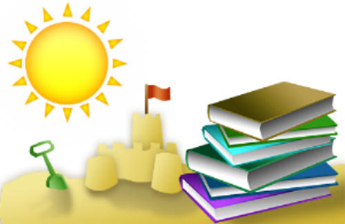 Summer Reading Clip Art Of Books With Sand Castle, - Summer Reading Clip Art - Free Transparent PNG Clipart Images Download. - Summer Transparent PNG Free Download