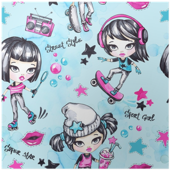 Watercolor Seamless Pattern With Sport Teenagers - Illustration Transparent PNG - 400x400 - Free Download on - Summer Transparent PNG Free Download