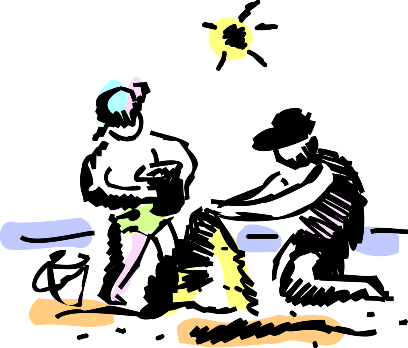 Vector Illustration Of Family Summer Holiday Vacation - Vector Illustration Of Family Summer Holiday Vacation - Free Transparent PNG Clipart Images Download. - Summer Transparent PNG Free Download
