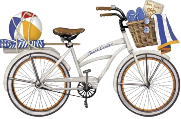 Nothings Evokes Summer Memories Like The Vintage Bicycle - Perfectlyfestive Mary Lake-thompson - White Bike Flour - Free Transparent PNG Clipart Images Download. - Summer Transparent PNG Free Download