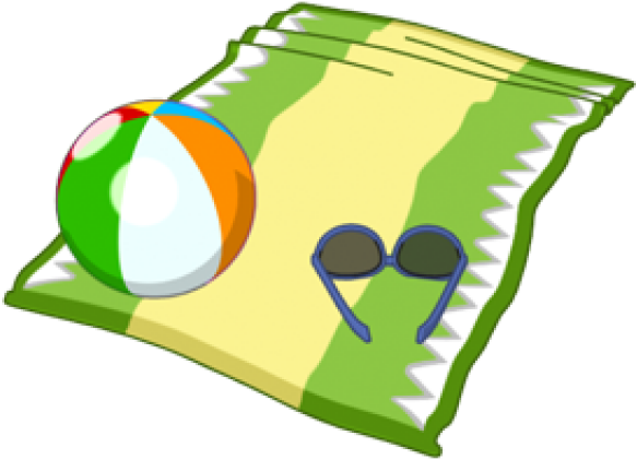 Lion Clipart Of A Summer Reading On Beach Towel By - Beach Towel Clipart Png - Free Transparent PNG Clipart Images Download. - Summer Transparent PNG Free Download