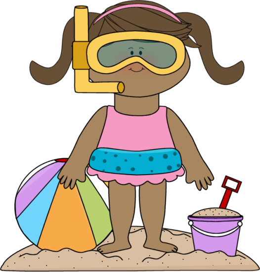 Summer Kids Clip Art - Girl At Beach Clipart - Free Transparent PNG Clipart Images Download. - Summer Transparent PNG Free Download