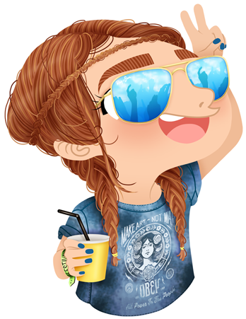 Anna Lubinski - Illustration - Cartoon Portrait - Character - Illustration Été - Free Transparent PNG Clipart Images Download. - Summer Transparent PNG Free Download