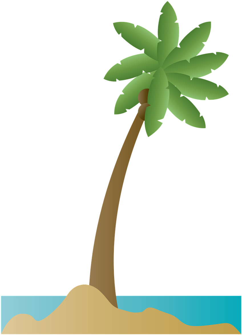 Island, Palm Tree, Palm, Coconut, Beach, Summer - Playa Ilustracion Png - Free Transparent PNG Clipart Images Download. - Summer Transparent PNG Free Download