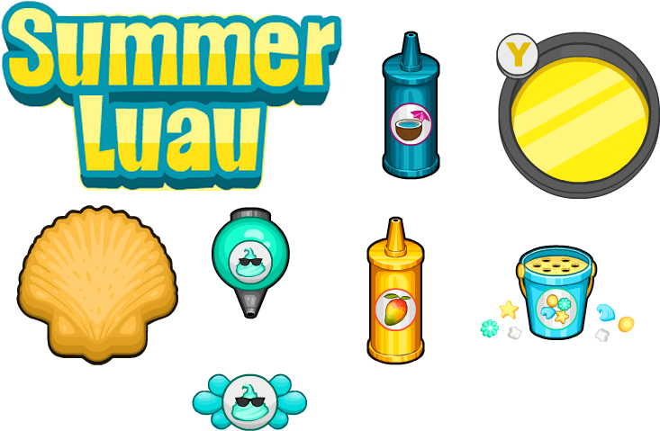 Summer Luau Toppings Donuteria By Amelia411-d7nbynz - De Papa Louie Donuteria - Free Transparent PNG Clipart Images Download. - Summer Transparent PNG Free Download