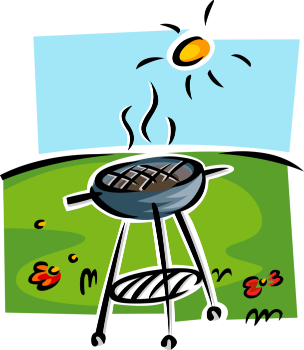 Vector Illustration Of Outdoor Summer Barbeque Or Bbq - Bbq Clipart - Free Transparent PNG Clipart Images Download. - Summer Transparent PNG Free Download