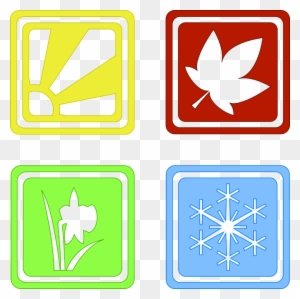 Project 333 And Four Seasons Of Clothes - Spring Summer Autumn Winter Symbols - Free Transparent PNG Clipart Images Download. - Summer Transparent PNG Free Download