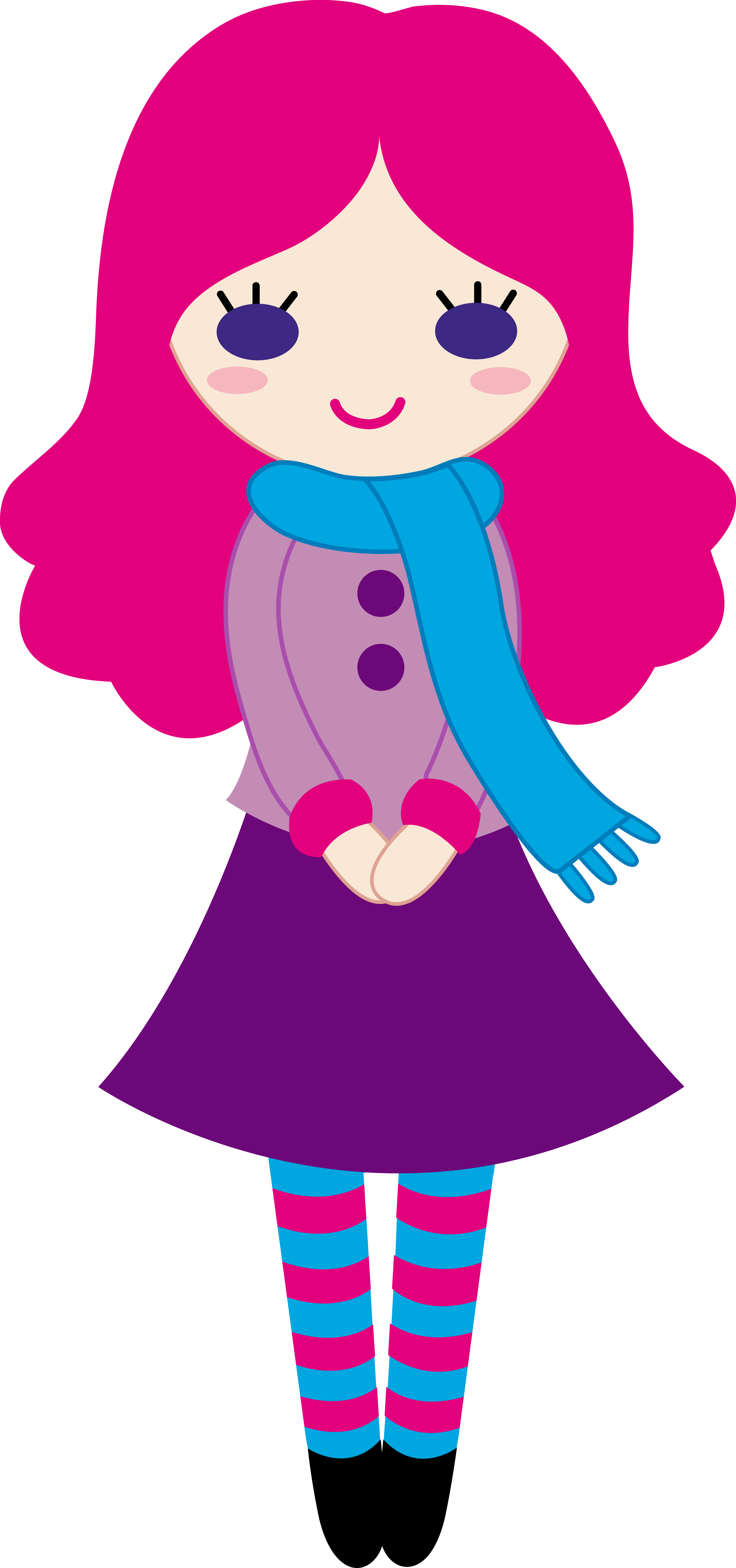 Summer Scarf Cliparts - Cute Girl Clipart - Free Transparent PNG Clipart Images Download. - Summer Transparent PNG Free Download