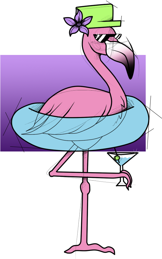 Summer / Party Flamingo By Sofficixribelle Summer / - Digital Art - Free Transparent PNG Clipart Images Download. - Summer Transparent PNG Free Download