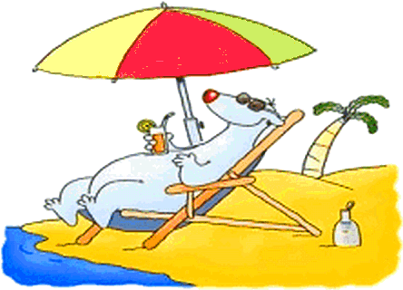 Cartoon Summer Break Clipart - Relaxing On The Beach Clipart - Free Transparent PNG Clipart Images Download. - Summer Transparent PNG Free Download